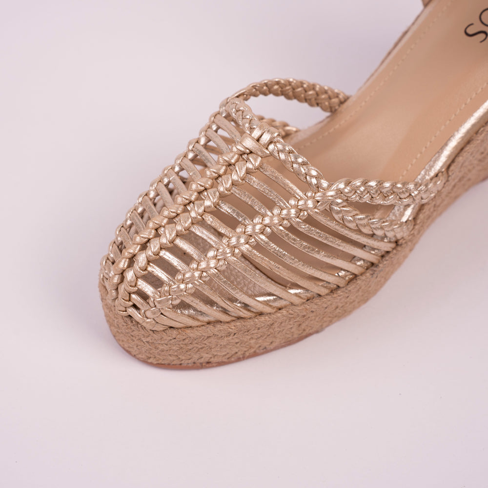 Plataforma Espadrilles Tejida Oro Oro, foto 2