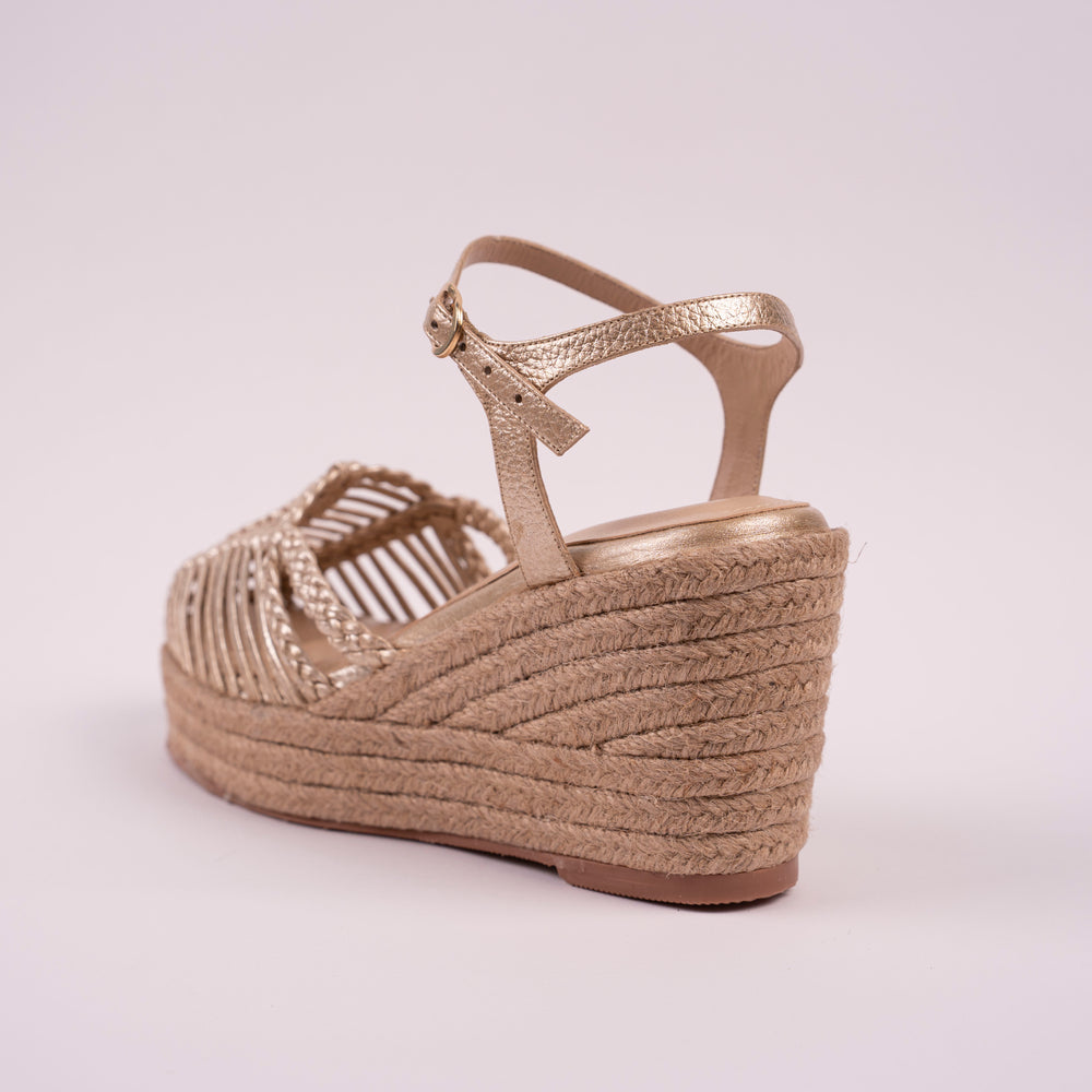Plataforma Espadrilles Tejida Oro Oro, foto 4