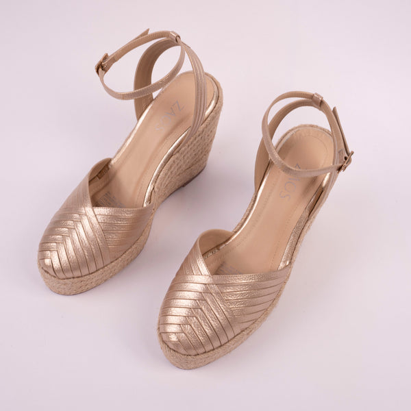 Plataforma Espadrilles Oro Rosa