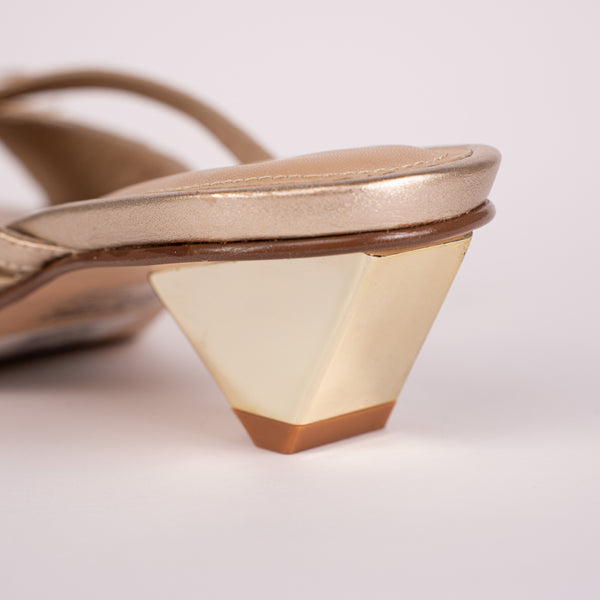 Tacones Ada Dorado