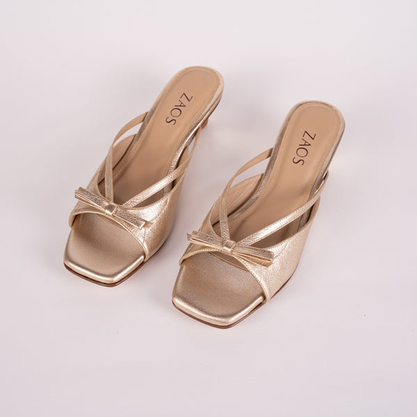 Tacones Ada Dorado