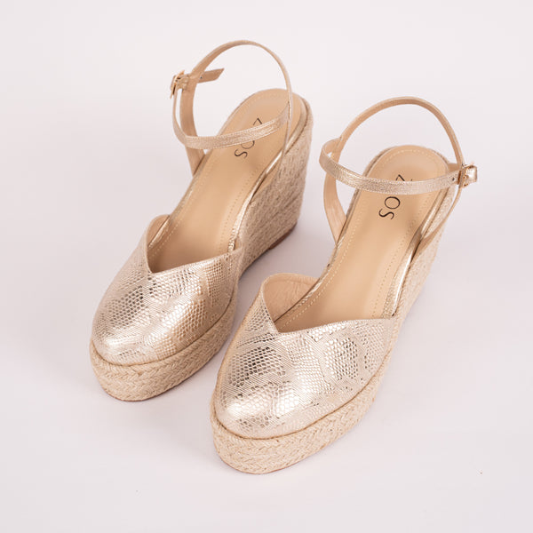 Plataforma Espadrilles Folia Oro