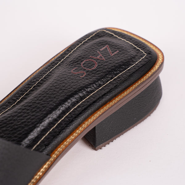 Sandalia Santorini Negro * Dorado