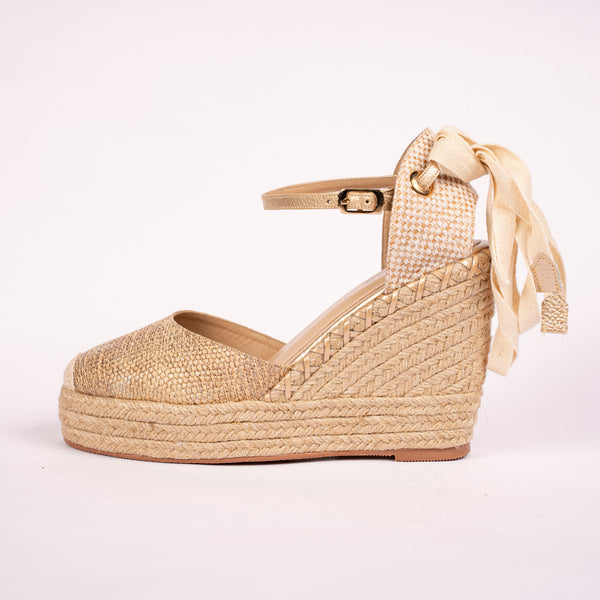 Plataforma Espadrilles Dorado Pyton