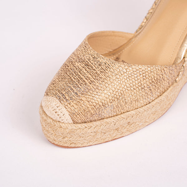 Plataforma Espadrilles Dorado Pyton