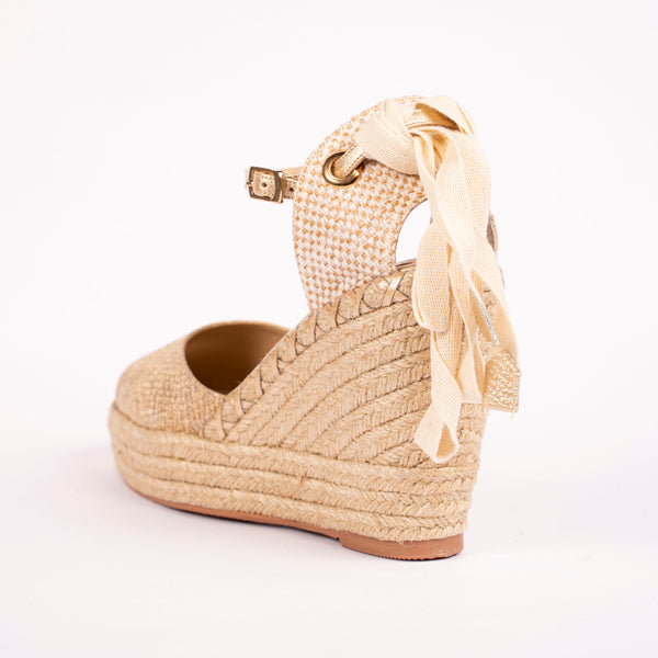 Plataforma Espadrilles Dorado Pyton