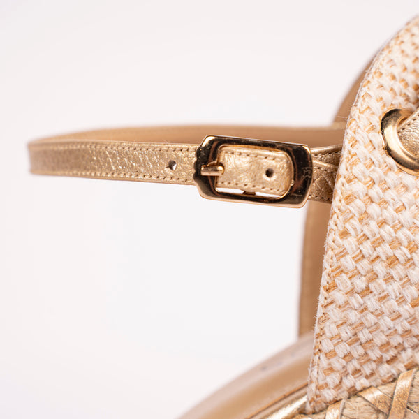 Plataforma Espadrilles Dorado Pyton