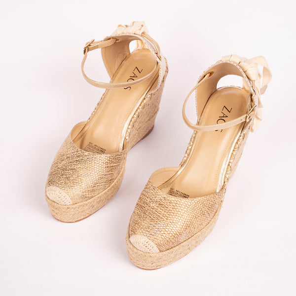 Plataforma Espadrilles Dorado Pyton