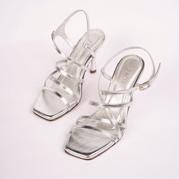 Tacones Kora Plateado