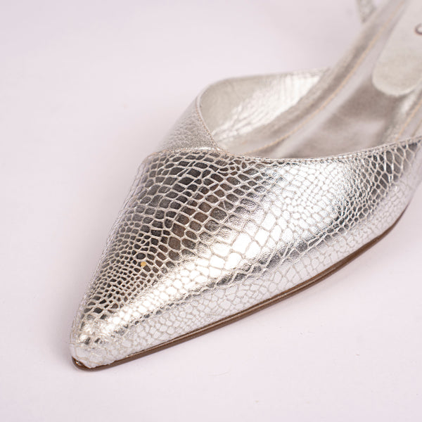 Tacones Stilettos Plateado