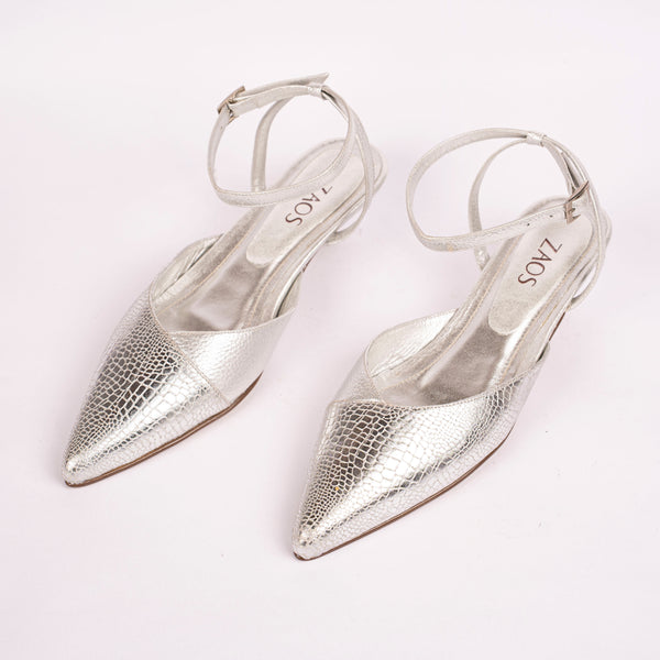 Tacones Stilettos Plateado