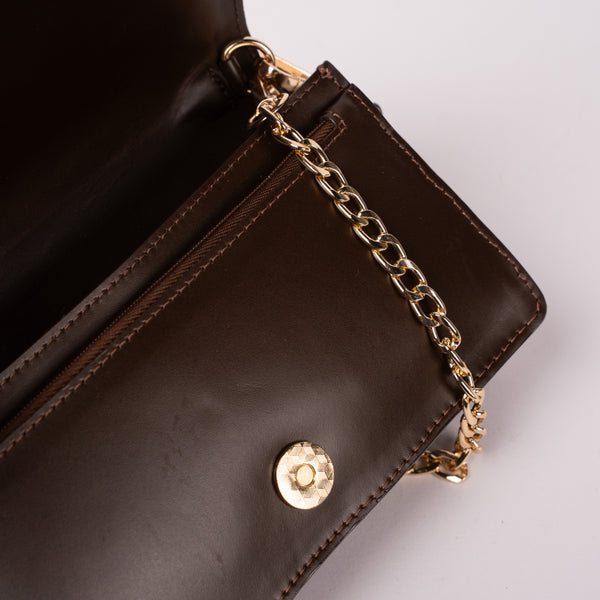 Bolso Sobre Cuero Café