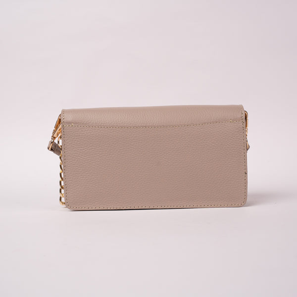 Bolso Sobre Cuero Taupe
