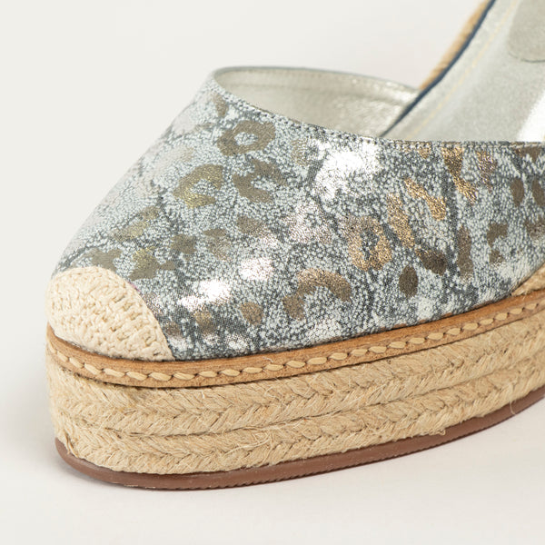Sale Plataforma Espadrilles Azul Print