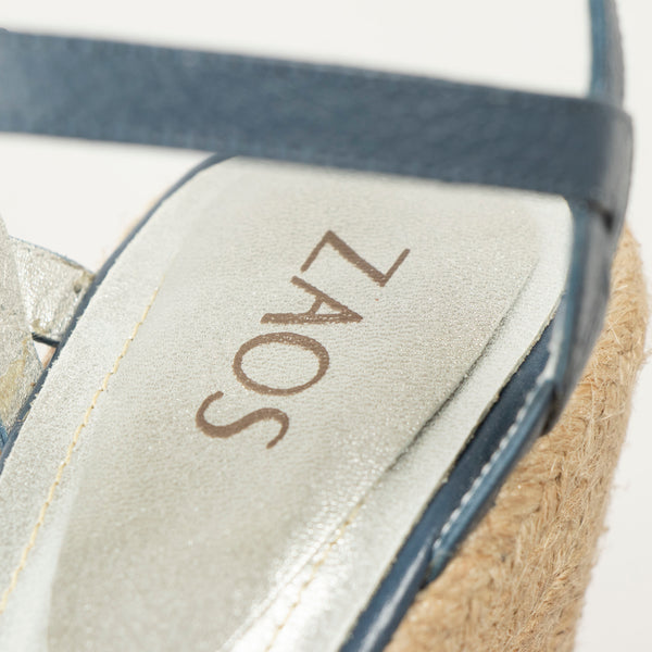 Sale Plataforma Espadrilles Azul Print