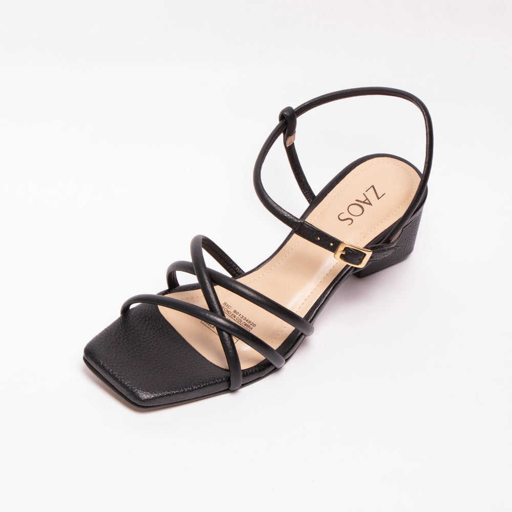 Tacones Cubano Negro Negro, foto 3
