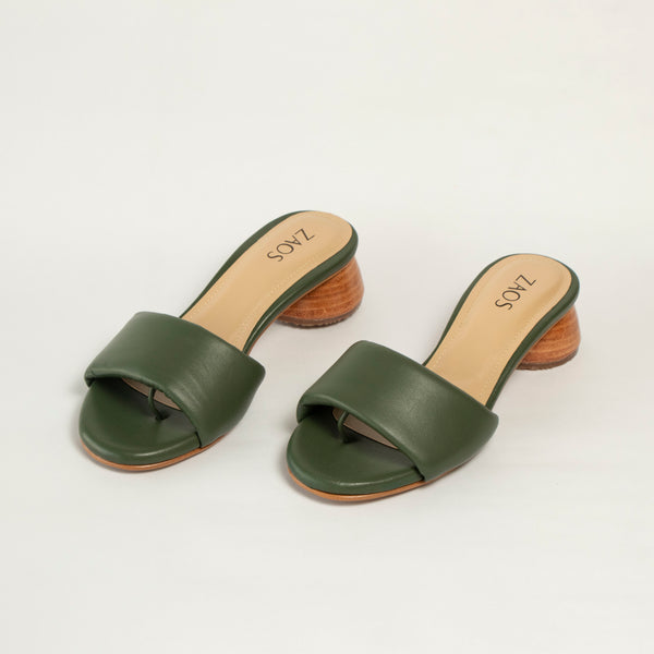 Tacones Aura Verde Oliva