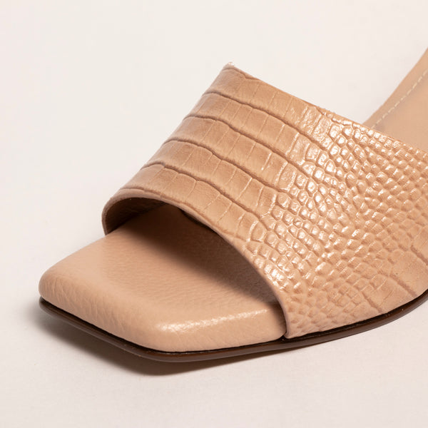Tacones Fosil Charol Nude