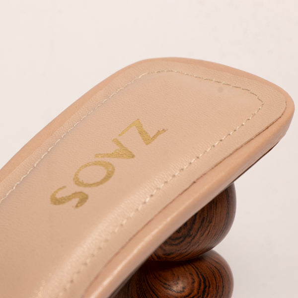 Tacones Fosil Charol Nude