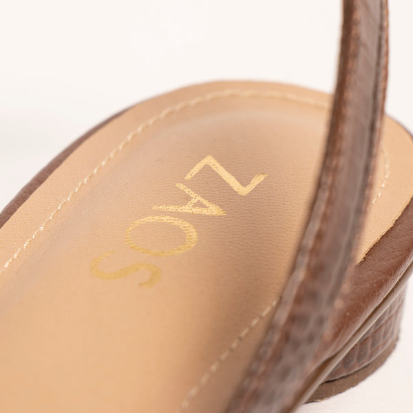 Sandalia Stilettos Amara Marron