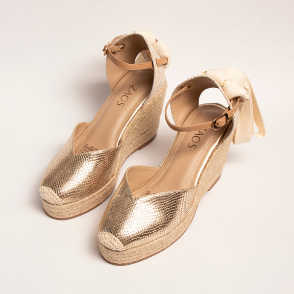 Plataforma Espadrilles Oro