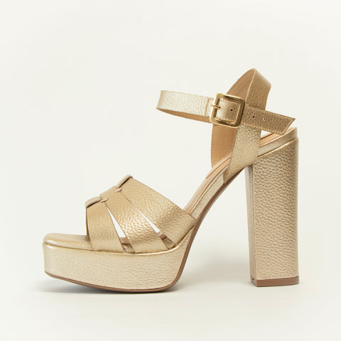 Tacones Taliana Dorado