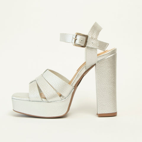 Tacones Taliana Plata