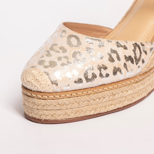 Plataforma Espadrilles Print Plateado
