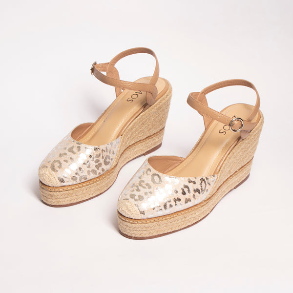 Plataforma Espadrilles Print Plateado
