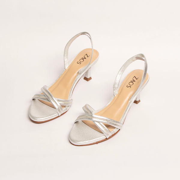 Tacones Zafiro Plateado