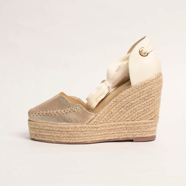 Plataforma Espadrilles Oro Folia
