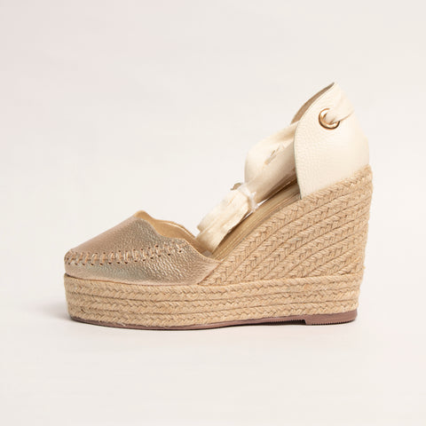 Plataforma Espadrilles Oro Folia