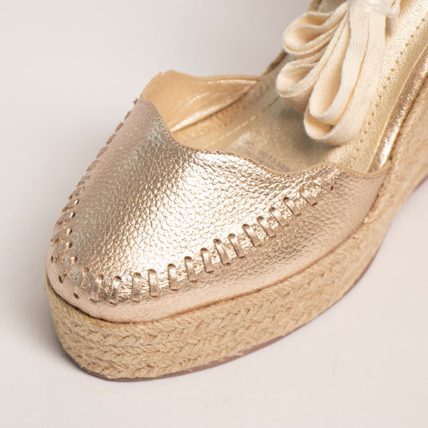Plataforma Espadrilles Oro Folia
