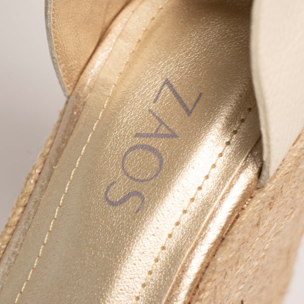 Plataforma Espadrilles Oro Folia