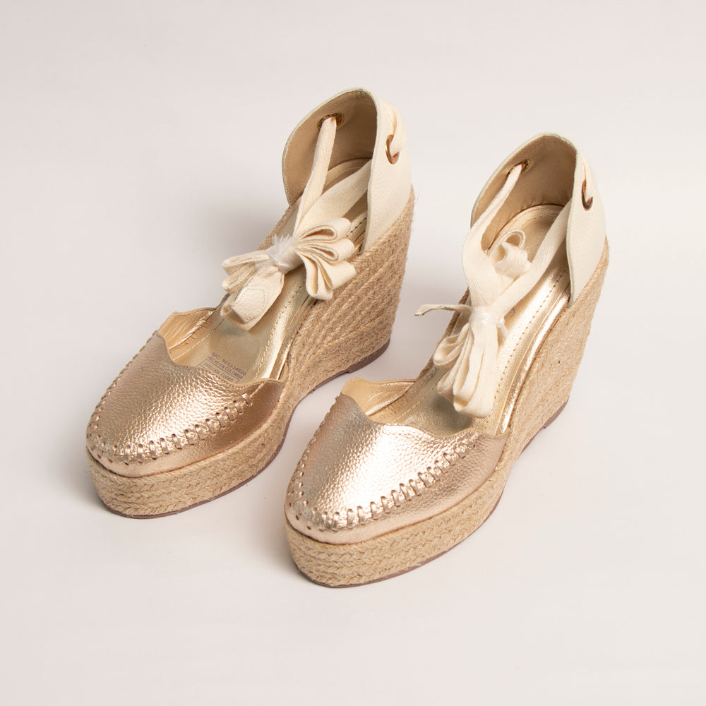 Plataforma Espadrilles Oro Folia Oro, foto 4