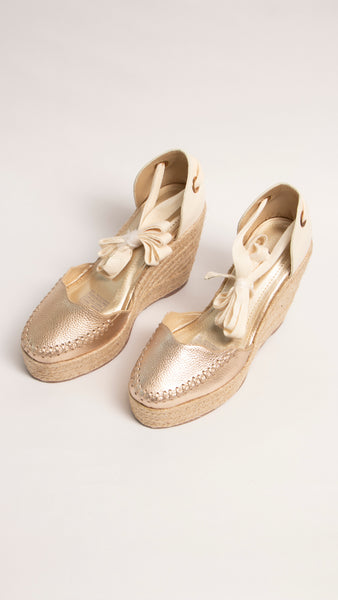 Plataforma Espadrilles Oro Folia