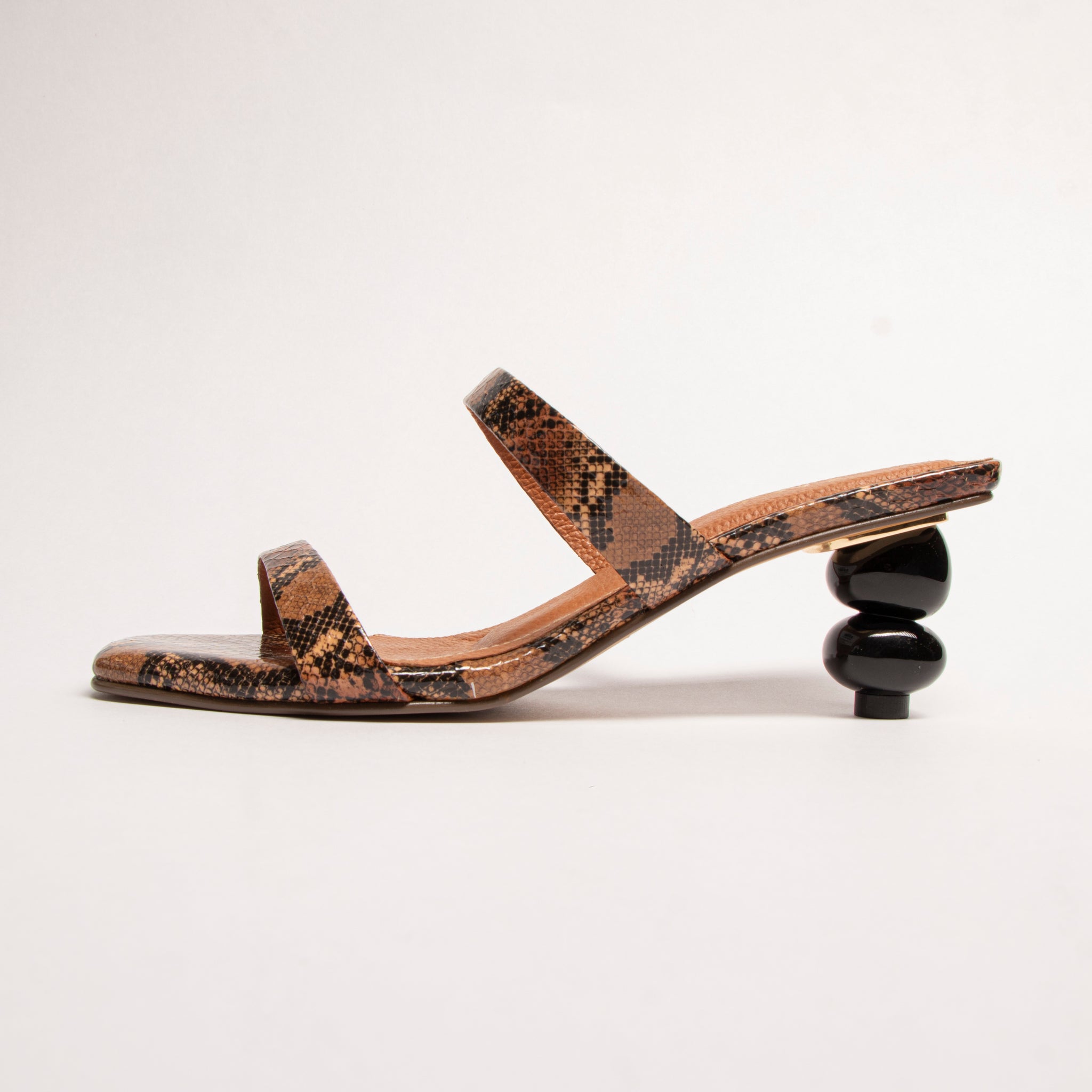 Tacones  Greta Pitón Mocca