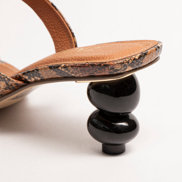 Tacones  Greta Pitón Mocca