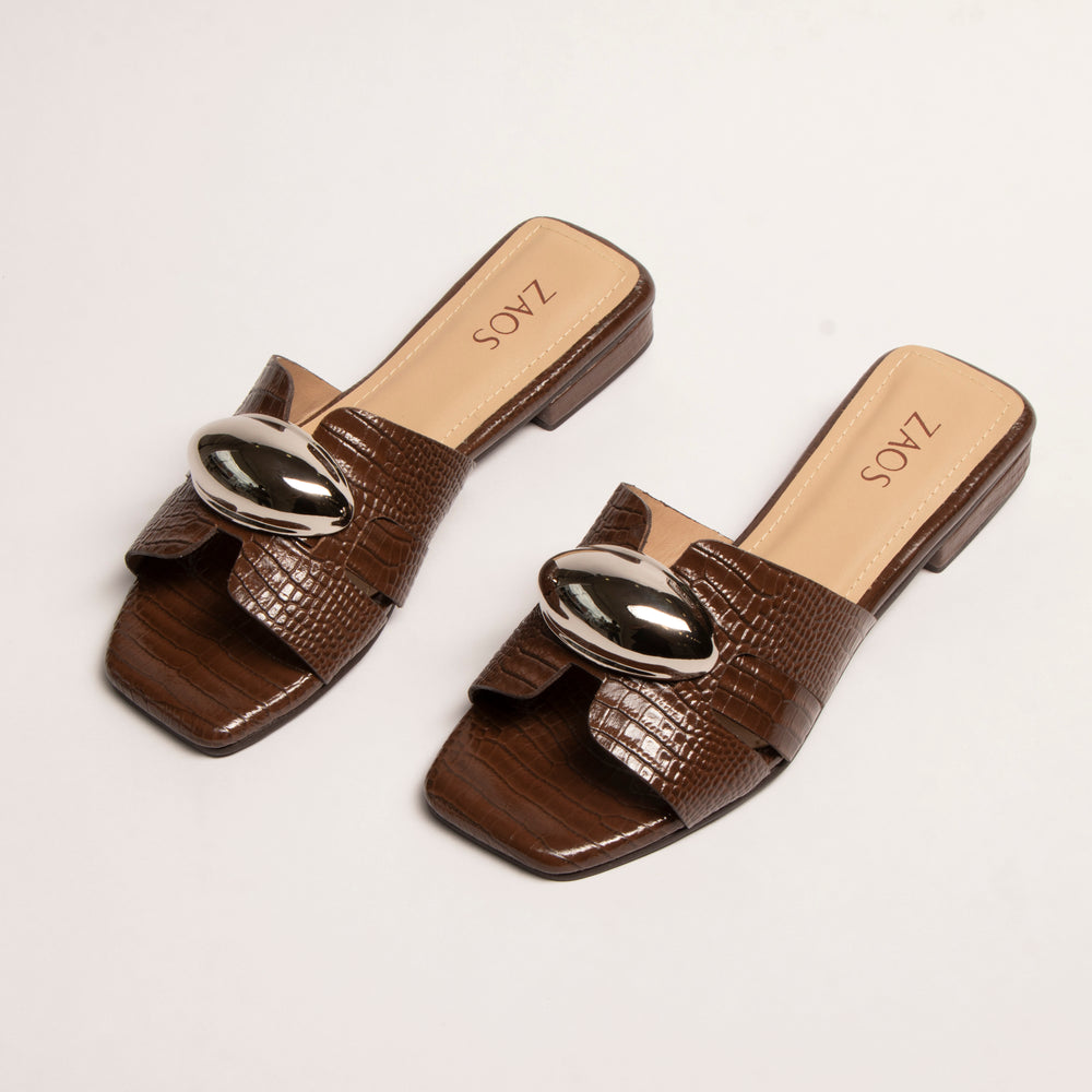 Sandalia Gaia Charol Marron Natural, foto 5