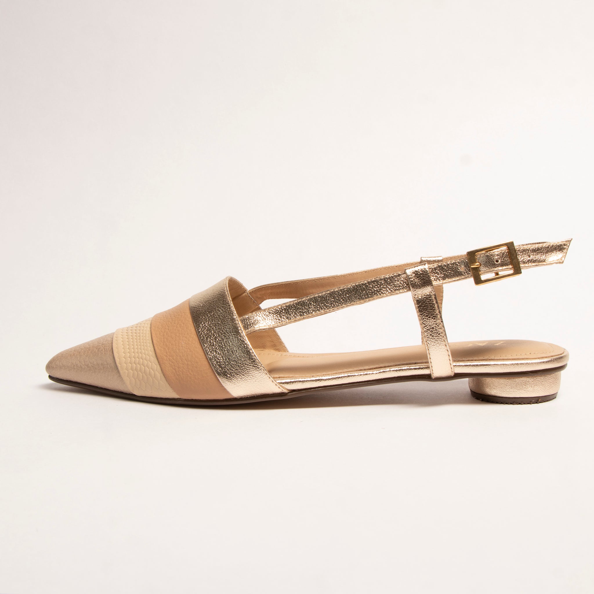 Sandalias Stilettos Macadamia Oro