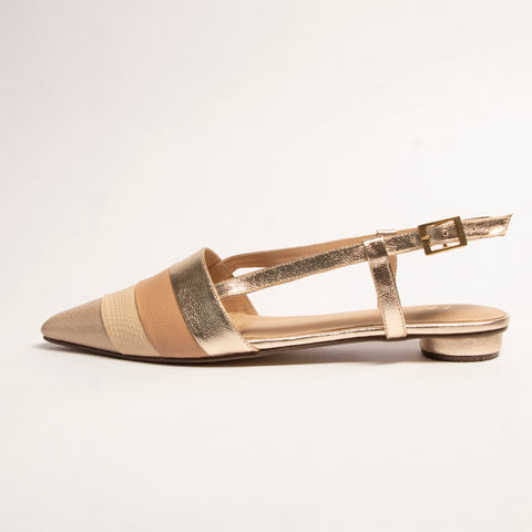 Sandalias Stilettos Macadamia Oro