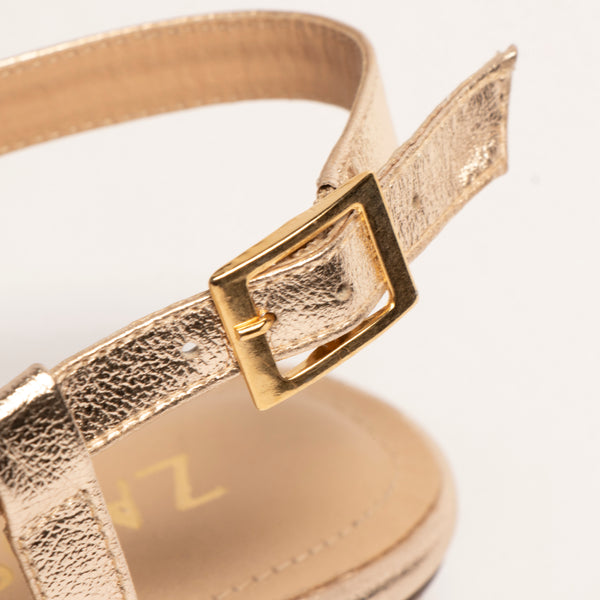 Sandalias Stilettos Macadamia Oro