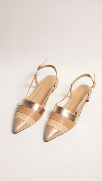 Sandalias Stilettos Macadamia Oro