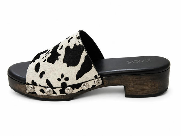 Tacones Plataforma Vaca Mustang Negro