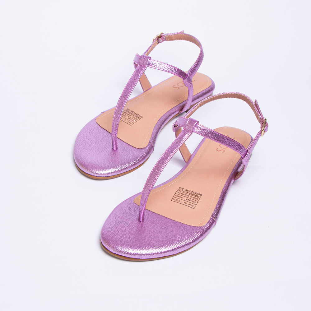 Sandalias metalizado Natural, foto 4