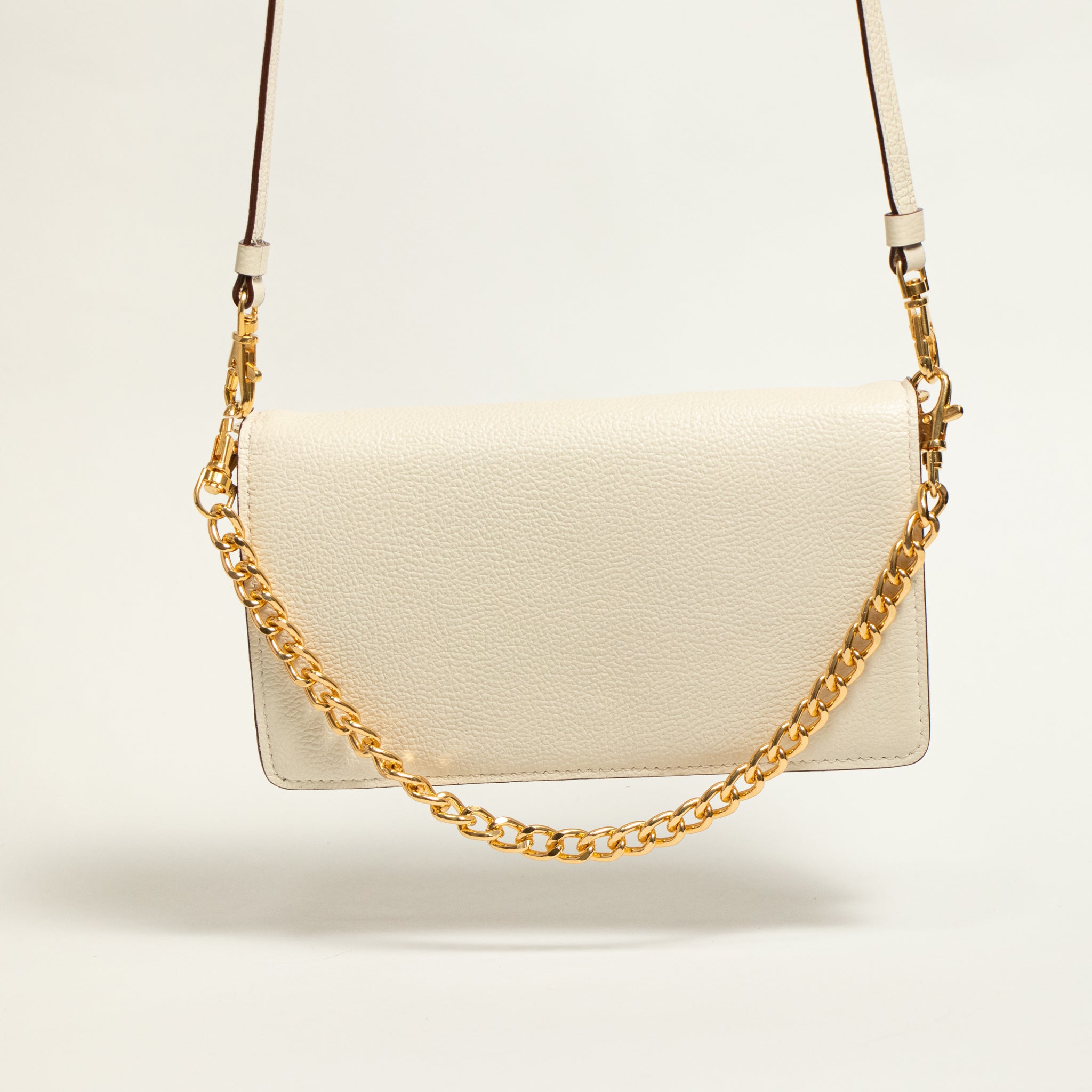 Bolso Sobre Cuero Talco