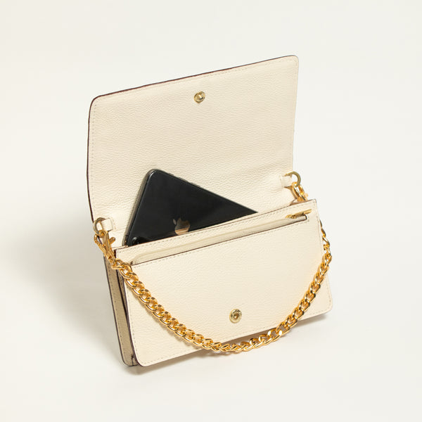 Bolso Sobre Cuero Talco